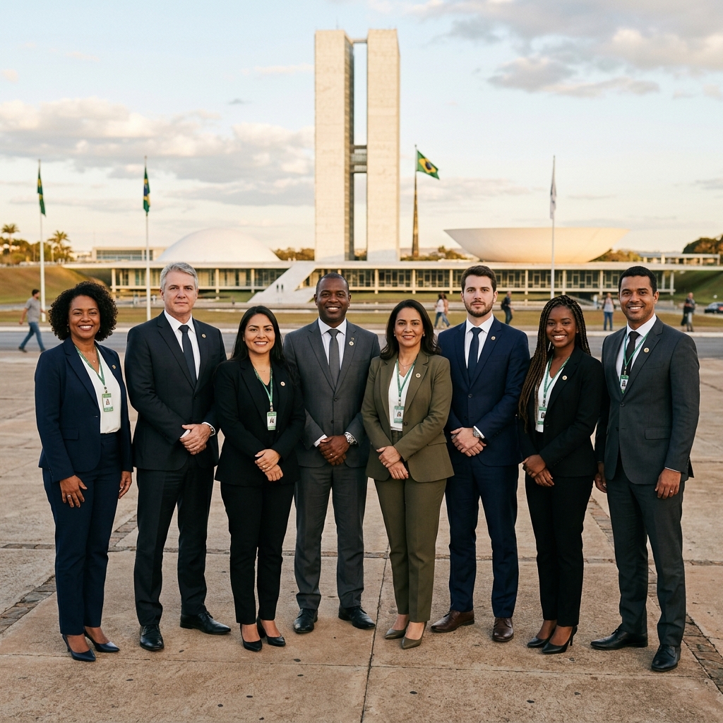 Defensoras e Defensores Públicos em visita ao Congresso Nacional em Brasília