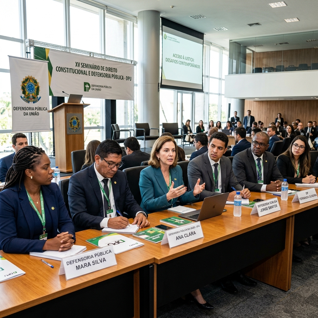 Defensoras e Defensores participando de seminário de capacitação
